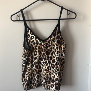 VS Pink velvet cheetah sleep top
